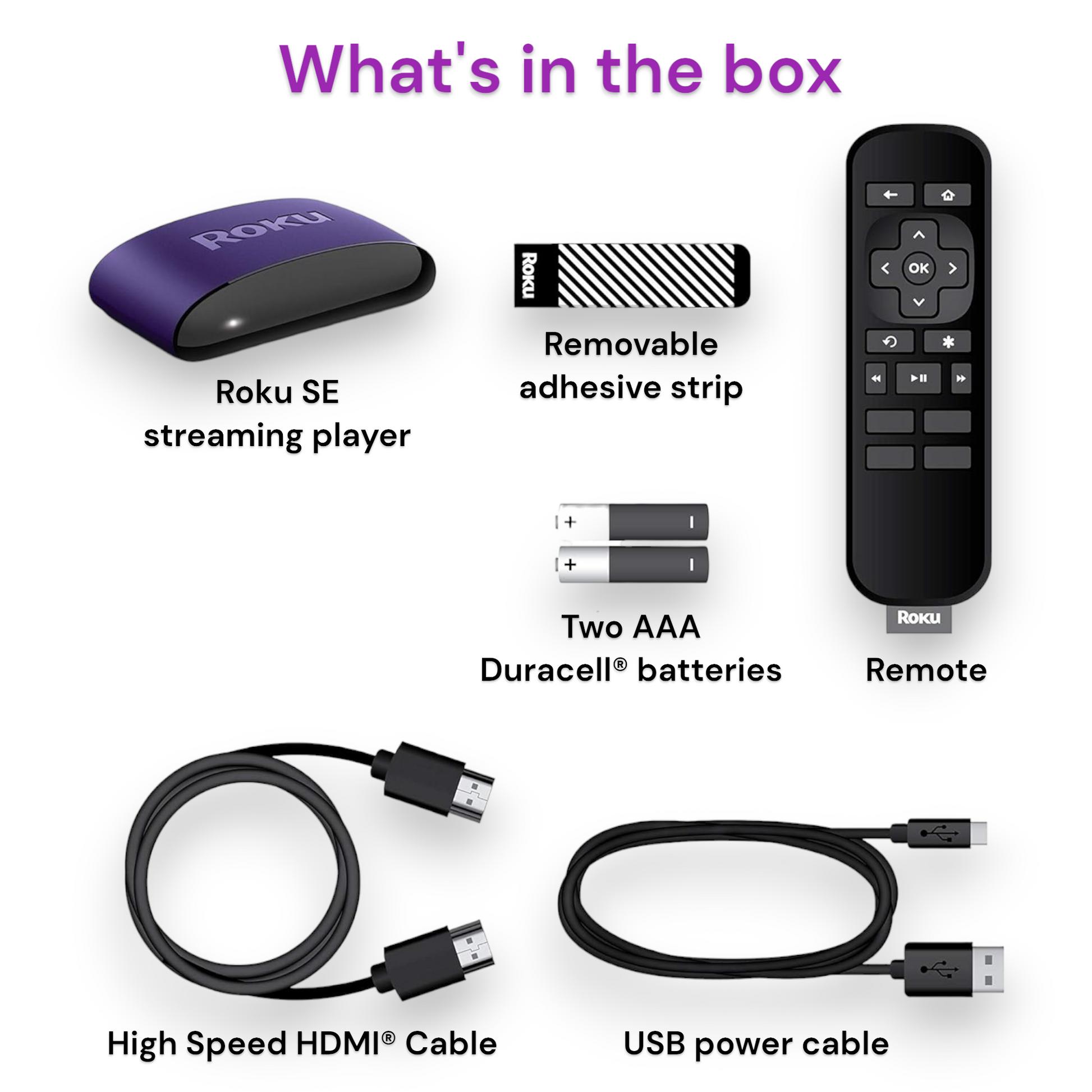 Roku SE Streaming Media Player 3930SE High Definition, 1080p Full HD